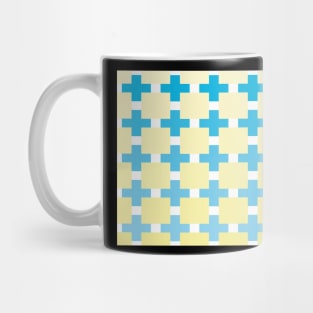 A mosaic in blue and beige colors Mug